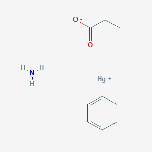 molecular formula C9H13HgNO2 B14643044 Phenylmercury ammonium propionate CAS No. 53404-68-5