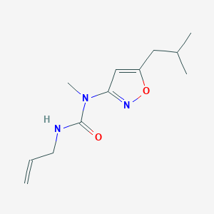molecular formula C12H19N3O2 B14643052 N-Methyl-N-[5-(2-methylpropyl)-1,2-oxazol-3-yl]-N'-prop-2-en-1-ylurea CAS No. 55808-03-2