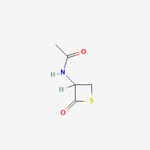 molecular formula C5H7NO2S B14643065 N-(2-Oxothietan-3-yl)acetamide CAS No. 52097-76-4