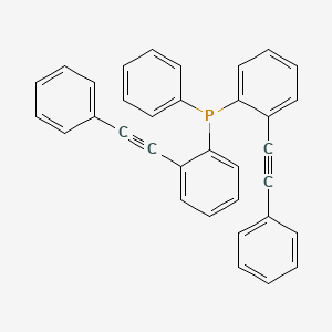 molecular formula C34H23P B14643083 Phenylbis[2-(phenylethynyl)phenyl]phosphane CAS No. 54100-67-3