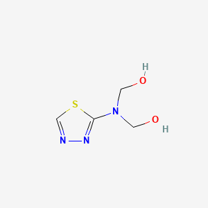 molecular formula C4H7N3O2S B14643094 Methanol, 1,3,4-thiadiazol-2-yliminodi- CAS No. 53532-37-9