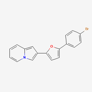 molecular formula C18H12BrNO B14643143 2-[5-(4-Bromophenyl)furan-2-yl]indolizine CAS No. 53105-83-2