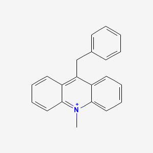 molecular formula C21H18N+ B14643176 Acridinium, 10-methyl-9-(phenylmethyl)- CAS No. 52328-35-5