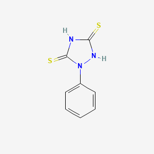 molecular formula C8H7N3S2 B14643199 1-Phenyl-1,2,4-triazolidine-3,5-dithione CAS No. 52208-13-6