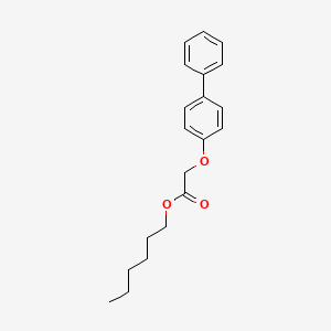 molecular formula C20H24O3 B14643240 Hexyl [([1,1'-biphenyl]-4-yl)oxy]acetate CAS No. 54334-81-5