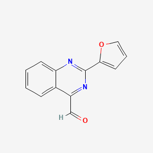 molecular formula C13H8N2O2 B14643262 2-(Furan-2-yl)quinazoline-4-carbaldehyde CAS No. 55276-56-7