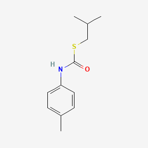 molecular formula C12H17NOS B14643273 S-(2-Methylpropyl) (4-methylphenyl)carbamothioate CAS No. 56741-06-1