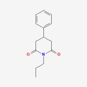 molecular formula C14H17NO2 B14643282 4-Phenyl-1-propylpiperidine-2,6-dione CAS No. 54946-28-0