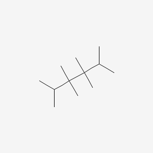 molecular formula C12H26 B14643323 2,3,3,4,4,5-Hexamethylhexane CAS No. 52670-36-7