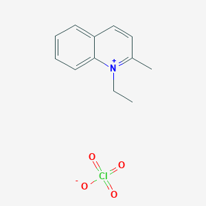 molecular formula C12H14ClNO4 B14643351 1-Ethyl-2-methylquinolin-1-ium perchlorate CAS No. 52299-70-4