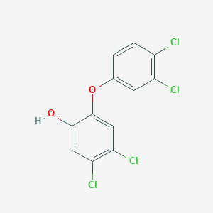 molecular formula C12H6Cl4O2 B14643371 Phenol, 4,5-dichloro-2-(3,4-dichlorophenoxy)- CAS No. 56858-69-6