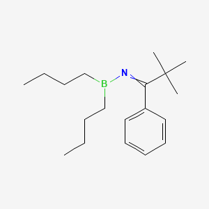molecular formula C19H32BN B14643389 N-(Dibutylboranyl)-2,2-dimethyl-1-phenylpropan-1-imine CAS No. 54948-33-3