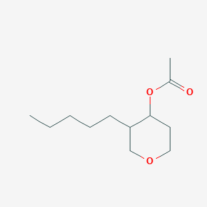 molecular formula C12H22O3 B146434 Tetrahydro-3-pentyl-2H-pyran-4-yl acetate CAS No. 18871-14-2