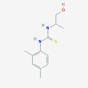 molecular formula C12H18N2OS B14643411 N-(2,4-Dimethylphenyl)-N'-(1-hydroxypropan-2-yl)thiourea CAS No. 52266-76-9