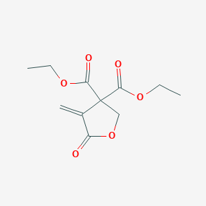molecular formula C11H14O6 B14643524 Diethyl 4-methylidene-5-oxooxolane-3,3-dicarboxylate CAS No. 56643-56-2