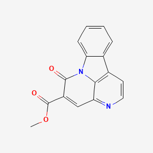 molecular formula C16H10N2O3 B14643565 Methyl 6-oxo-6h-indolo[3,2,1-de][1,5]naphthyridine-5-carboxylate CAS No. 55854-61-0