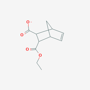 molecular formula C11H13O4- B14643617 3-(Ethoxycarbonyl)bicyclo[2.2.1]hept-5-ene-2-carboxylate CAS No. 53414-25-8