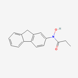 molecular formula C16H15NO2 B14643655 Propanamide, N-9H-fluoren-2-yl-N-hydroxy- CAS No. 52663-84-0