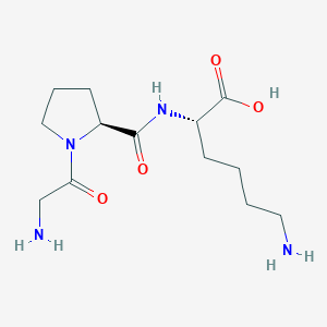 molecular formula C13H24N4O4 B14643682 Glycyl-L-prolyl-L-lysine CAS No. 52766-29-7
