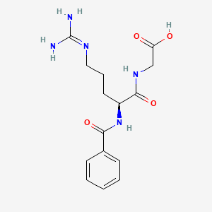 molecular formula C15H21N5O4 B14643738 Glycine, N-(N2-benzoyl-L-arginyl)- CAS No. 52162-15-9