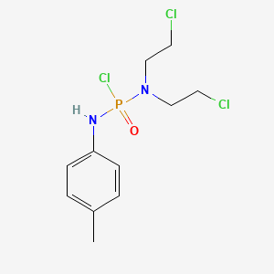 molecular formula C11H16Cl3N2OP B14643784 N,N-Bis(2-chloroethyl)-N'-(4-methylphenyl)phosphorodiamidic chloride CAS No. 53382-89-1