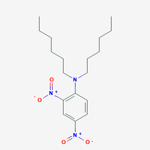 molecular formula C18H29N3O4 B14643800 N,N-Dihexyl-2,4-dinitroaniline CAS No. 54718-69-3