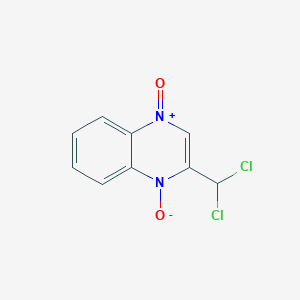 molecular formula C9H6Cl2N2O2 B14643825 Quinoxaline, 2-(dichloromethyl)-, 1,4-dioxide CAS No. 56601-10-6
