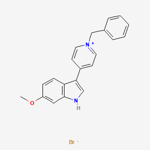 molecular formula C21H19BrN2O B14643828 1-Benzyl-4-(6-methoxy-1H-indol-3-yl)pyridin-1-ium bromide CAS No. 52157-76-3