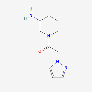 1-(3-aminopiperidin-1-yl)-2-(1H-pyrazol-1-yl)ethan-1-one