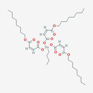 molecular formula C40H66O12Sn B14643931 Octyl (Z,Z,Z)-6-butyl-6-((4-(octyloxy)-1,4-dioxobut-2-enyl)oxy)-4,8,11-trioxo-5,7,12-trioxa-6-stannaicosa-2,9-dienoate CAS No. 51815-14-6