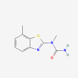 molecular formula C10H11N3OS B14643979 N-Methyl-N-(7-methyl-1,3-benzothiazol-2-yl)urea CAS No. 53284-70-1