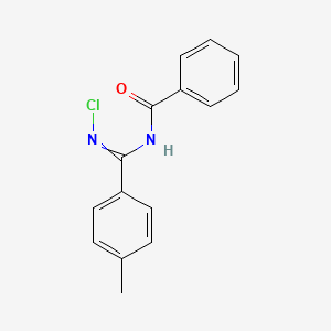 molecular formula C15H13ClN2O B14643980 N-[(Chloroimino)(4-methylphenyl)methyl]benzamide CAS No. 54433-21-5