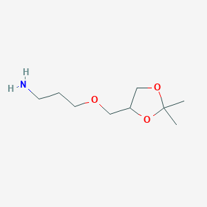 B146440 3-(2,2-Dimethyl-[1,3]dioxolan-4-ylmethoxy)-propylamine CAS No. 131606-42-3