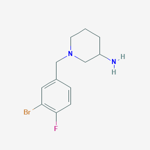 1-[(3-Bromo-4-fluorophenyl)methyl]piperidin-3-amine