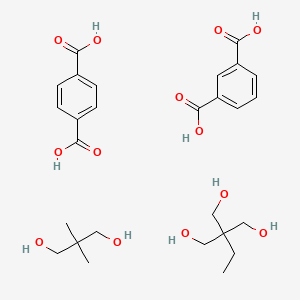 molecular formula C27H38O13 B14644015 Benzene-1,3-dicarboxylic acid;2,2-dimethylpropane-1,3-diol;2-ethyl-2-(hydroxymethyl)propane-1,3-diol;terephthalic acid CAS No. 53808-41-6