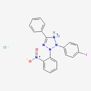 molecular formula C19H15ClIN5O2 B14644087 2-(4-Iodophenyl)-3-(2-nitrophenyl)-5-phenyl-2,3-dihydro-1H-tetrazol-1-ium chloride CAS No. 55527-50-9