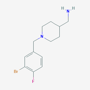 (1-(3-Bromo-4-fluorobenzyl)piperidin-4-yl)methanamine