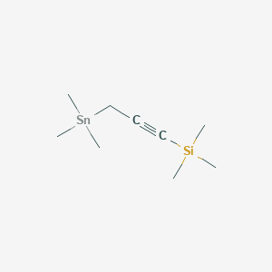 molecular formula C9H20SiSn B14644198 Trimethyl[3-(trimethylstannyl)prop-1-yn-1-yl]silane CAS No. 51952-62-6