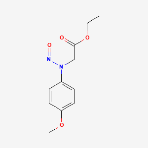 molecular formula C11H14N2O4 B14644212 ethyl 2-(4-methoxy-N-nitrosoanilino)acetate CAS No. 56306-78-6