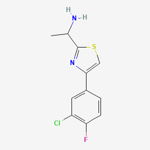 1-[4-(3-Chloro-4-fluorophenyl)-1,3-thiazol-2-yl]ethan-1-amine