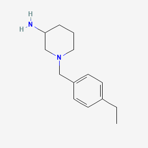 1-[(4-Ethylphenyl)methyl]piperidin-3-amine