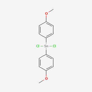 molecular formula C14H14Cl2O2Sn B14644286 Stannane, dichlorobis(4-methoxyphenyl)- CAS No. 56541-97-0