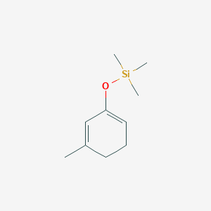 molecular formula C10H18OSi B14644321 Silane, trimethyl[(5-methyl-1,5-cyclohexadien-1-yl)oxy]- CAS No. 54781-27-0