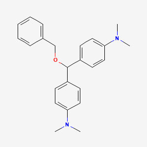 molecular formula C24H28N2O B14644381 Benzenamine, 4,4'-[(phenylmethoxy)methylene]bis[N,N-dimethyl- CAS No. 53370-57-3