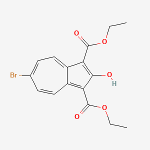 molecular formula C16H15BrO5 B14644446 Diethyl 6-bromo-2-hydroxyazulene-1,3-dicarboxylate CAS No. 52802-64-9