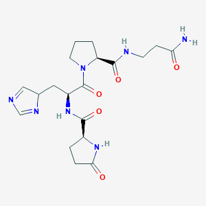 molecular formula C19H27N7O5 B14644453 Pyroglutamyl-histidyl-prolyl-beta-alaninamide CAS No. 55536-95-3
