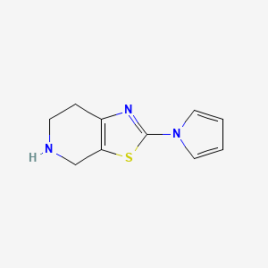 molecular formula C10H11N3S B1464447 2-(1H-pyrrol-1-yl)-4,5,6,7-tetrahydro[1,3]thiazolo[5,4-c]pyridine CAS No. 1249036-73-4
