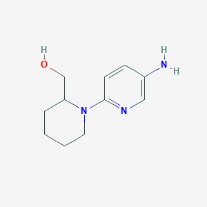 molecular formula C11H17N3O B1464450 [1-(5-Aminopyridin-2-yl)piperidin-2-yl]methanol CAS No. 1251049-86-1