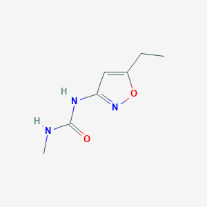 molecular formula C7H11N3O2 B14644527 N-(5-Ethyl-1,2-oxazol-3-yl)-N'-methylurea CAS No. 55807-49-3