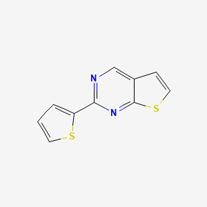 molecular formula C10H6N2S2 B14644572 Thieno[2,3-d]pyrimidine, 2-(2-thienyl)- CAS No. 56844-04-3